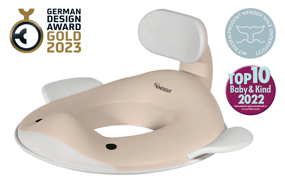 Kindsgut Toilettenaufsatz Wal sand
