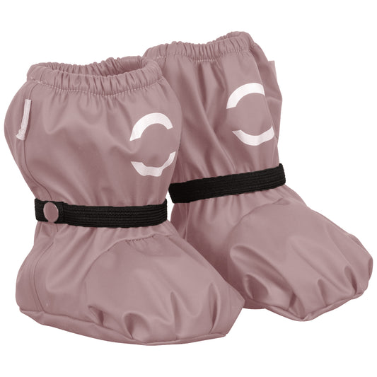 Mikk-Line Baby Regen-Überziehschuhe - PU Rain Footies in rosa (recycelt)