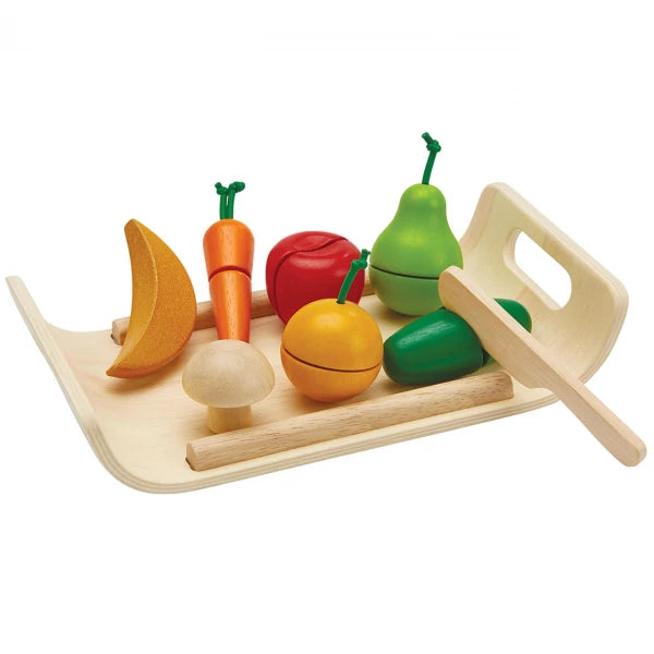 Plan Toys Gemüse-Set mit Schneidebrett