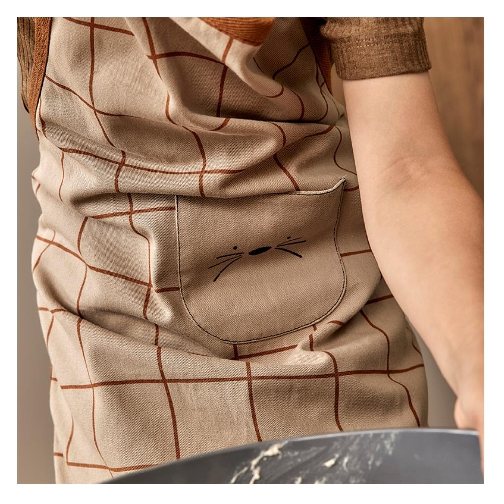 Nuuroo Elliot Kinderschürze mit Mütze cobblestone
