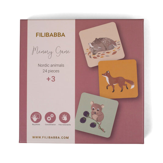 Filibabba Memory-Spiel, nordische Tierwelt