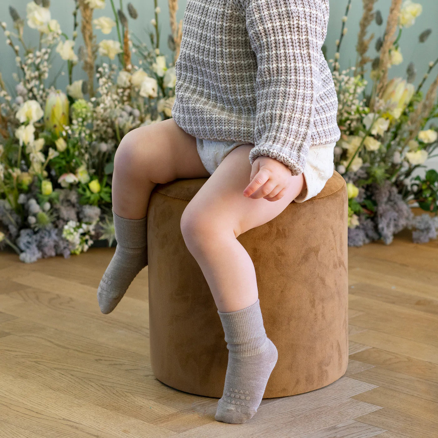 GoBabyGo Rutschfeste Socken aus Wool Sand
