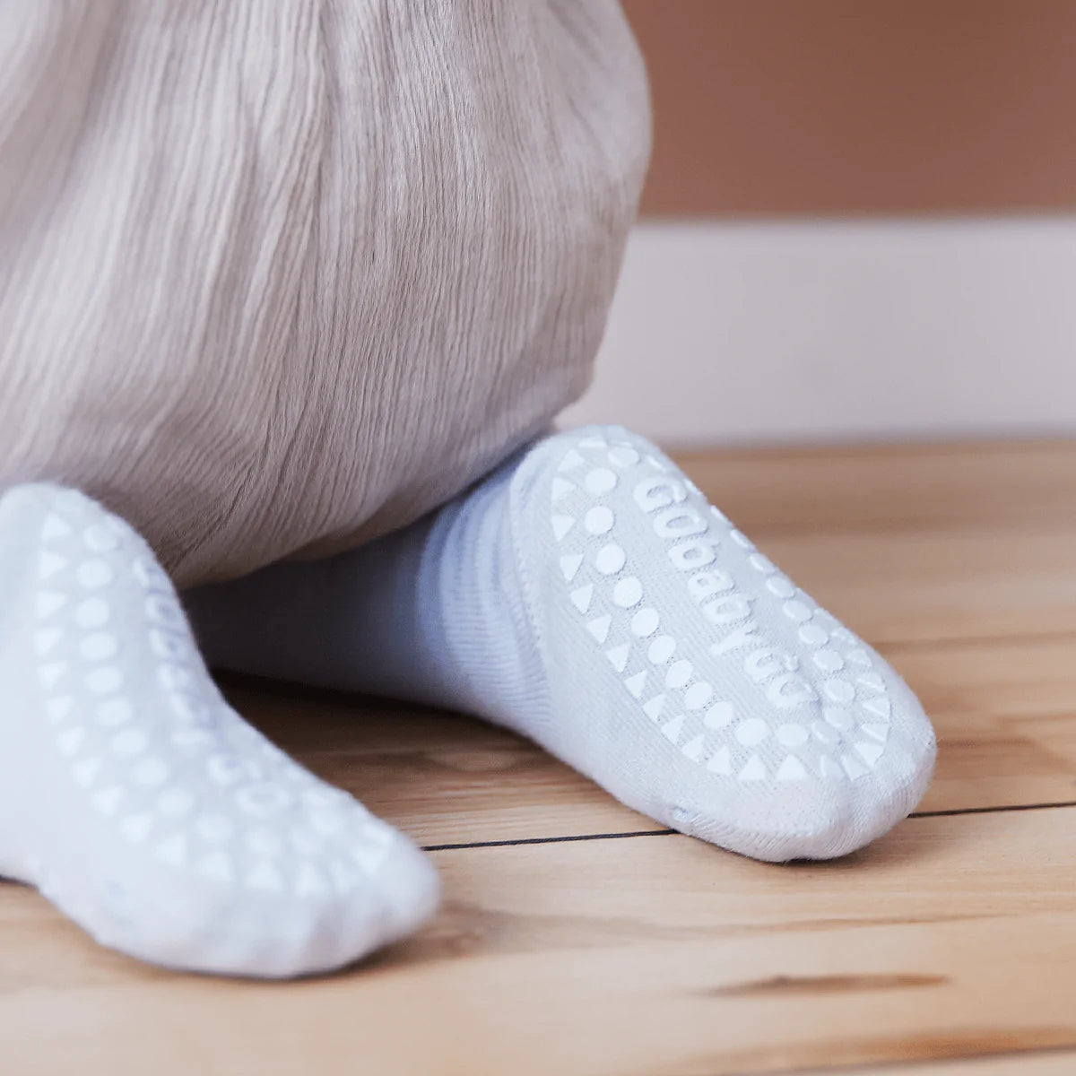 GoBabyGo Krabbelstrumpfhose Baumwolle Sky Blue