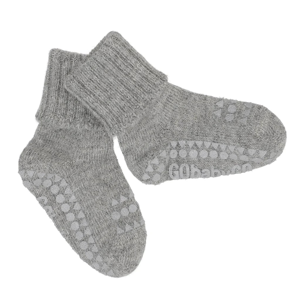 GoBabyGo Rutschfeste Socken Alpaka grey melange