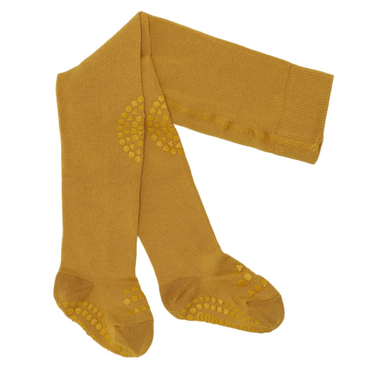 GoBabyGo Krabbelstrumpfhose Mustard, Baumwolle