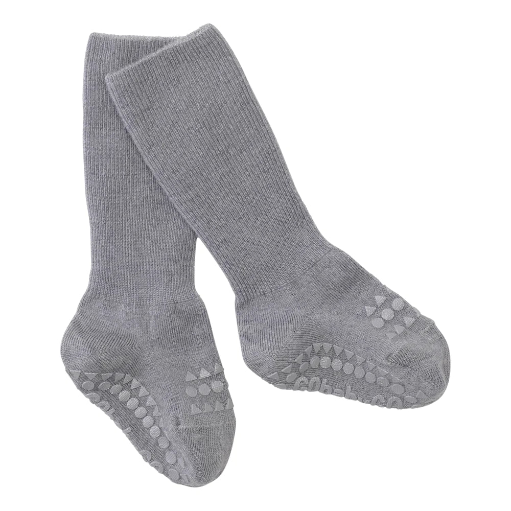 GoBabyGo Rutschfeste Socken aus Wolle grey melange