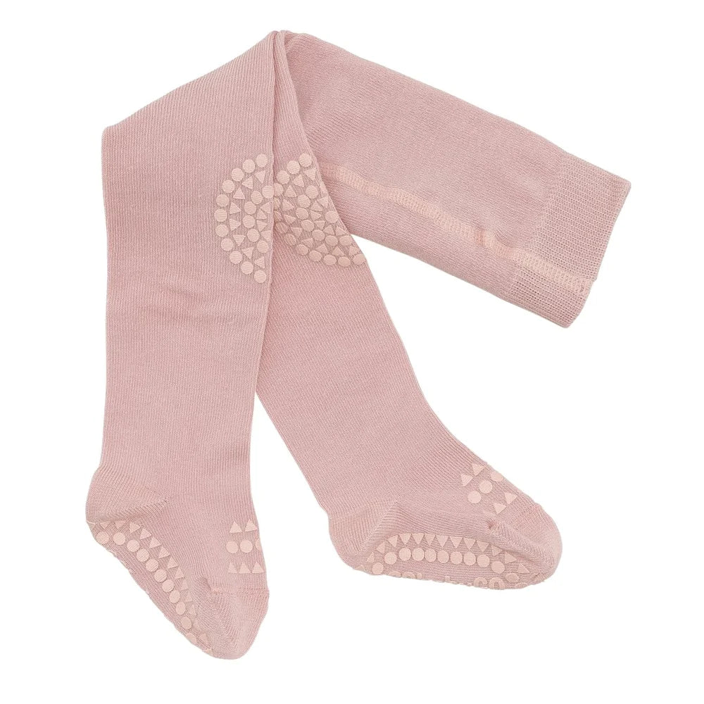 GoBabyGo Krabbelstrumpfhose Dusty Rose Baumwolle