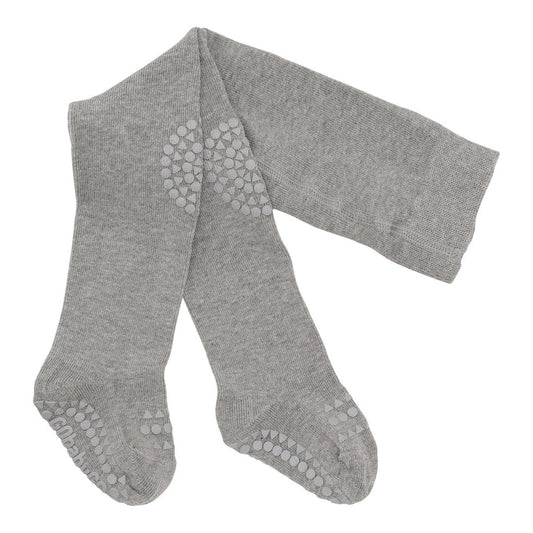 GoBabyGo Krabbelstrumpfhose Baumwolle grey melange