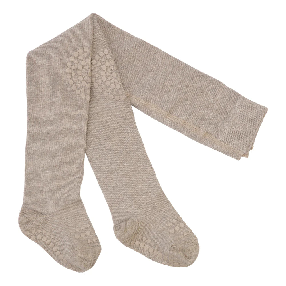 GoBabyGo Krabbelstrumpfhose Baumwolle sand