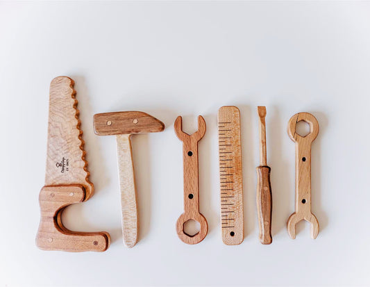 Chimpy Toys Handwerker-Set aus Naturholz