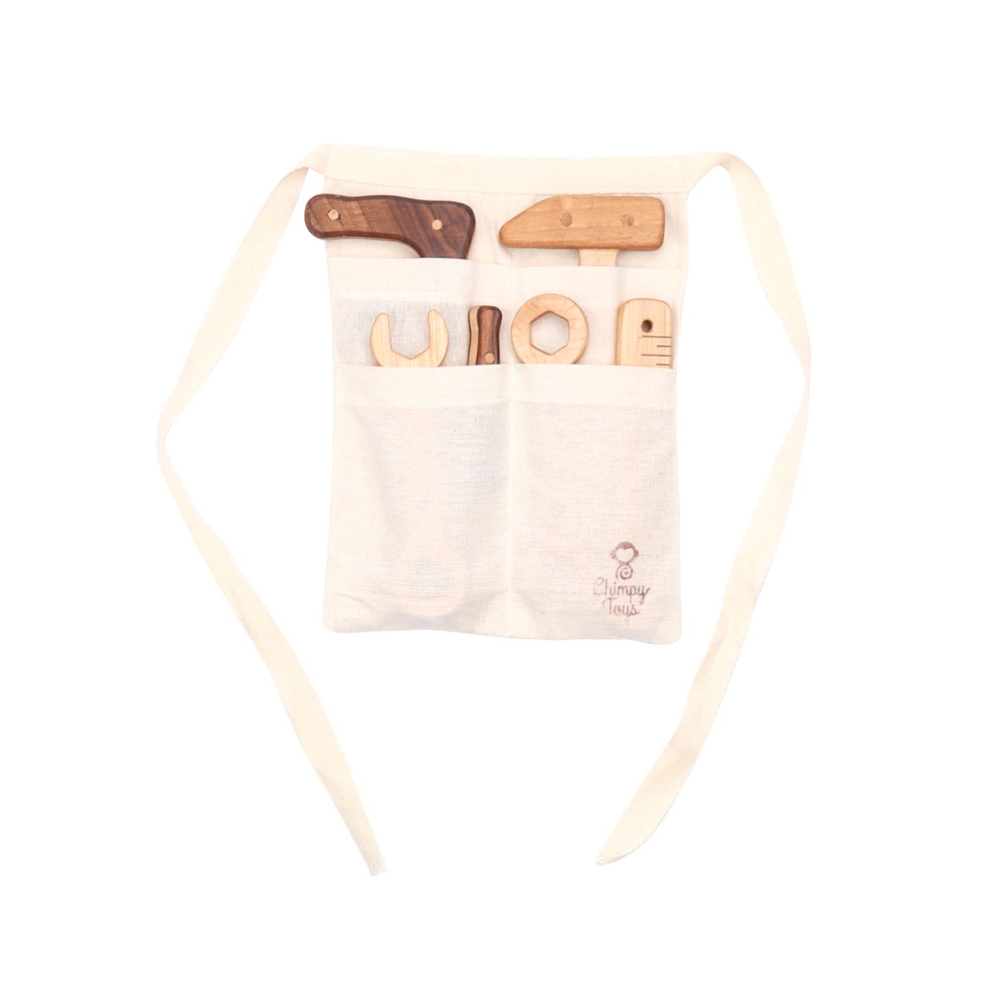 Chimpy Toys Handwerker-Set aus Naturholz, Werkzeug