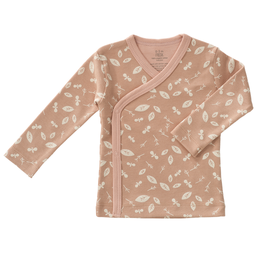Fresk Wickelshirt Blättermotiv rosa