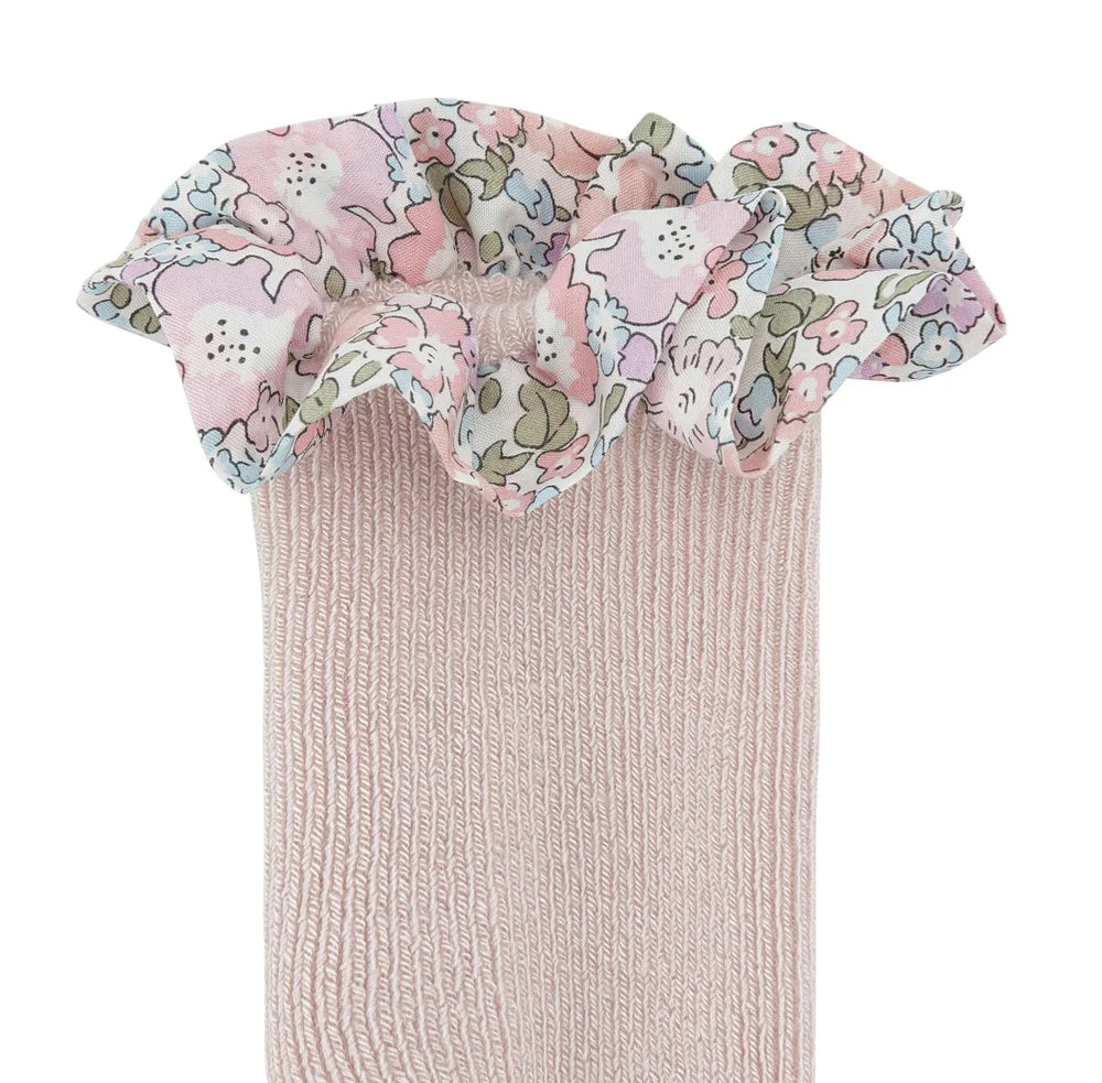 GoBabyGo Rutschfeste Socken Bambus Soft Pink x Liberty