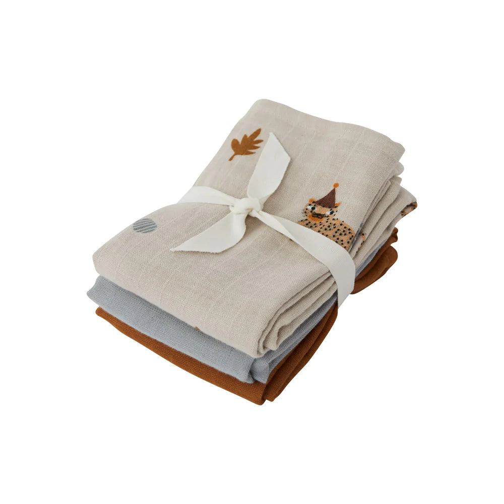 OyOy Leopard Musselin-Tücher 3er Pack