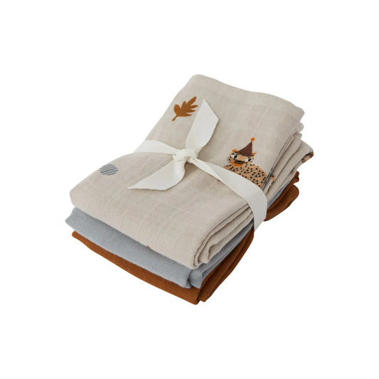 OyOy Leopard Musselin-Tücher 3er Pack