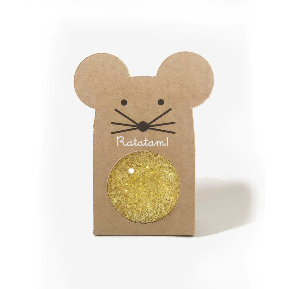 Ratatam! Flummi Maus mit Glitzer gold
