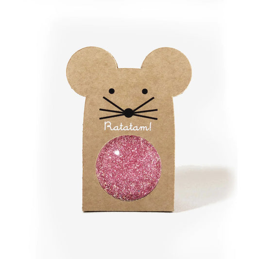Ratatam! Flummi Maus mit Glitzer pink BRS-041, rose