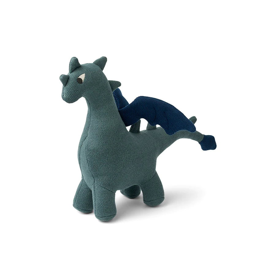Liewood Asher Drache, whale blue mix Kuscheltier