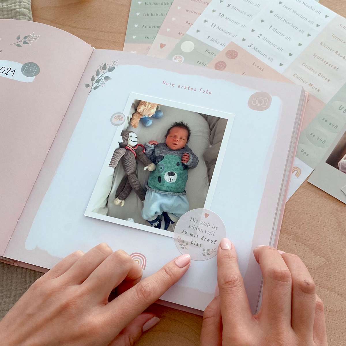 Mintkind Sticker Set "Baby" Blumen