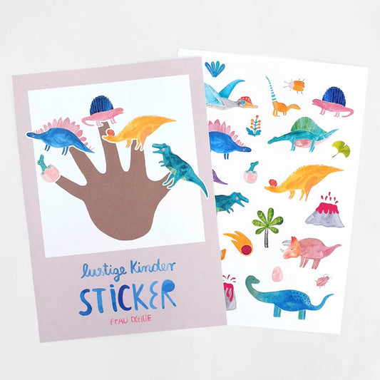 Frau Ottilies lustige Kindersticker Dinosaurier