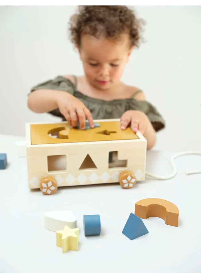 Fabelab Nachzieh-Sortierbox aus Holz