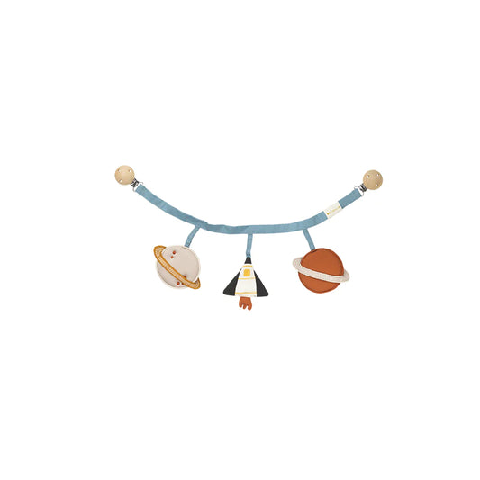 Fabelab Kinderwagenkette Planeten blau