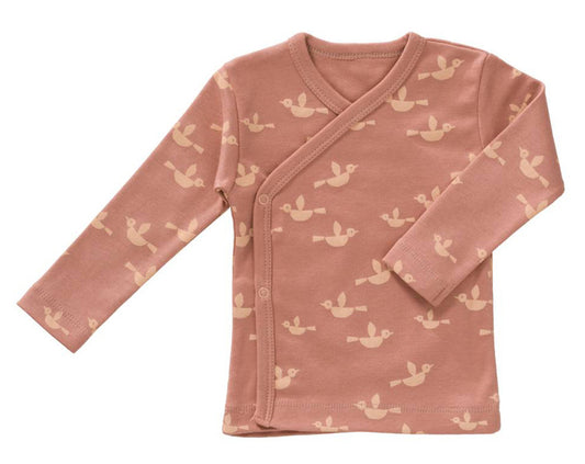 Fresk Wickelshirt rosa Vögel