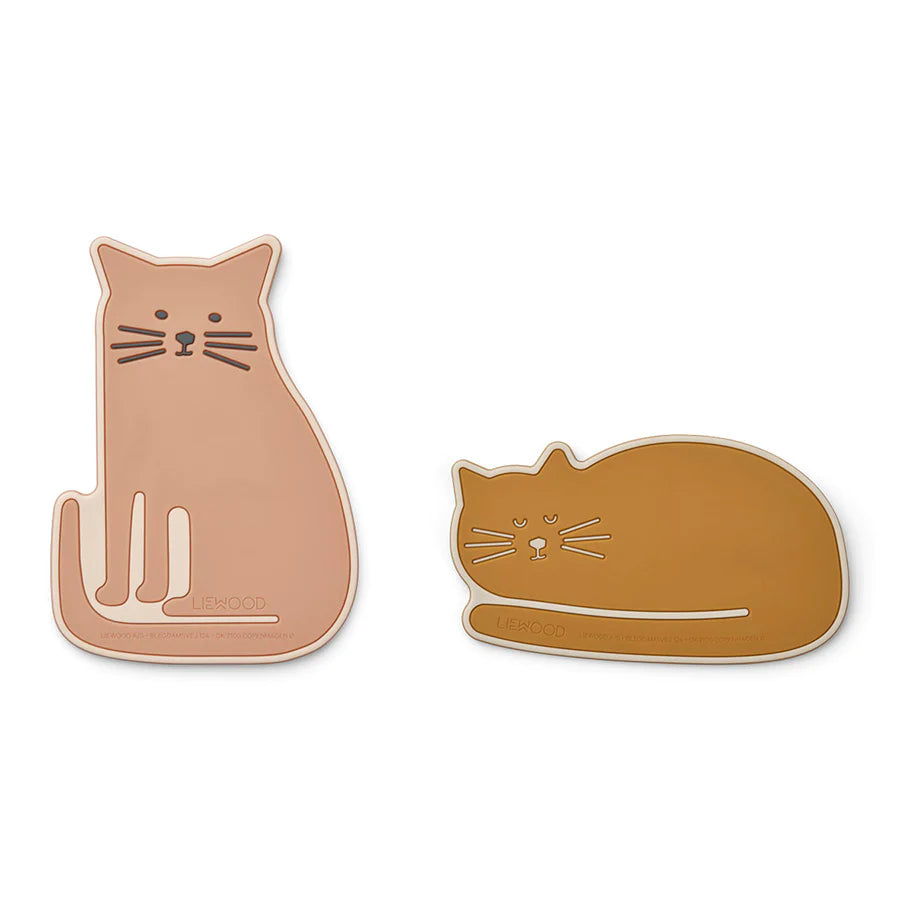 Liewood Gia Beißring 2-Pack, Miauw, apple blossom Katze