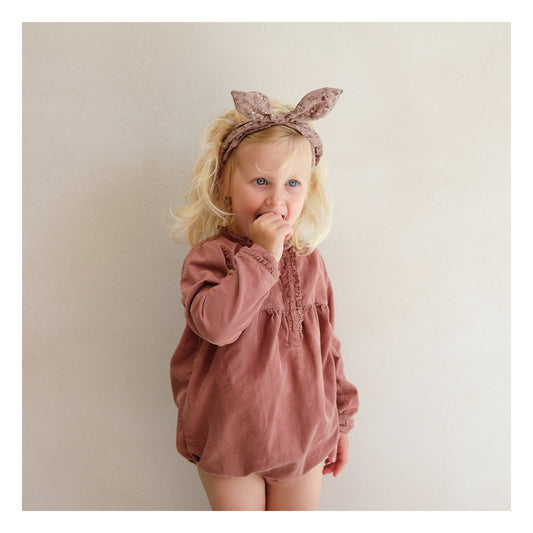 Mimi & Lula Haarreif mit Schleife und Blumenmuster rosa