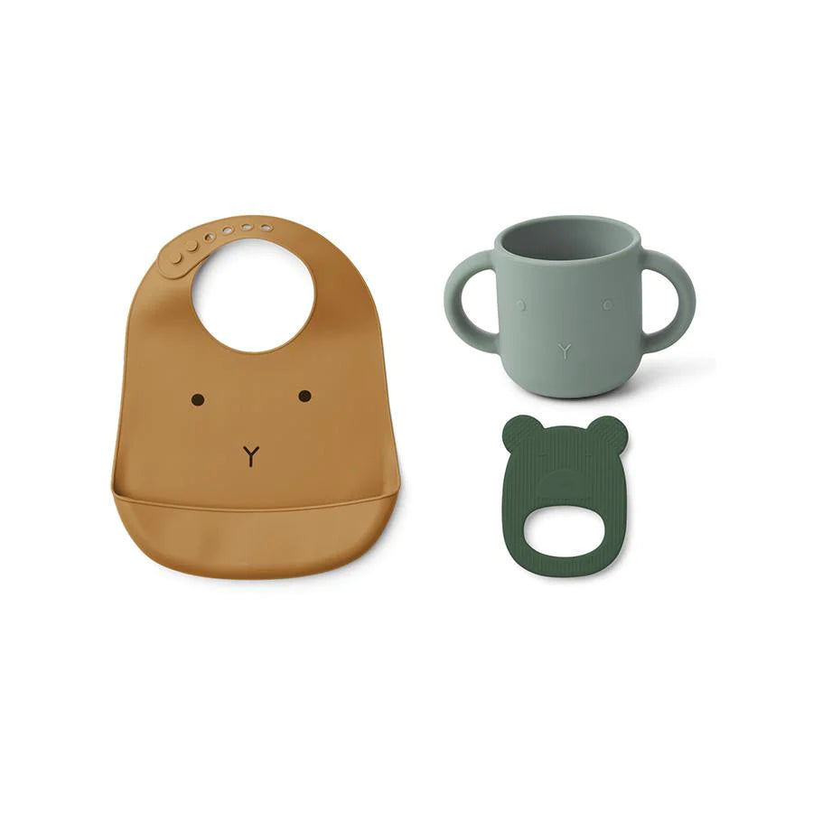 Liewood Carol Baby-Set Geschenkbox Rabbit Mustard Multi Mix