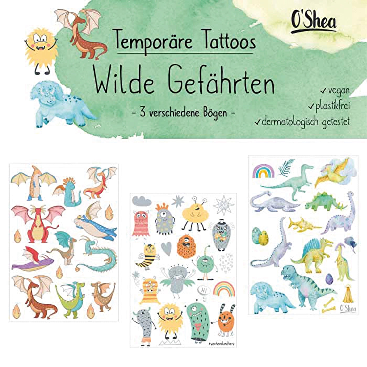 O'Shea Tattoos Wilde Gefährten 3 Bögen