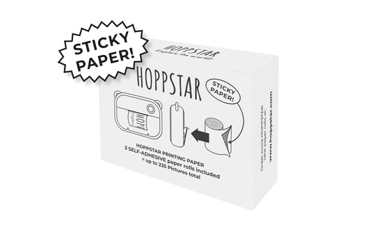 Hoppstar Papierrollen - Selbstklebend - 3er Nachfüllpack - für Hoppstar Artist Kamera